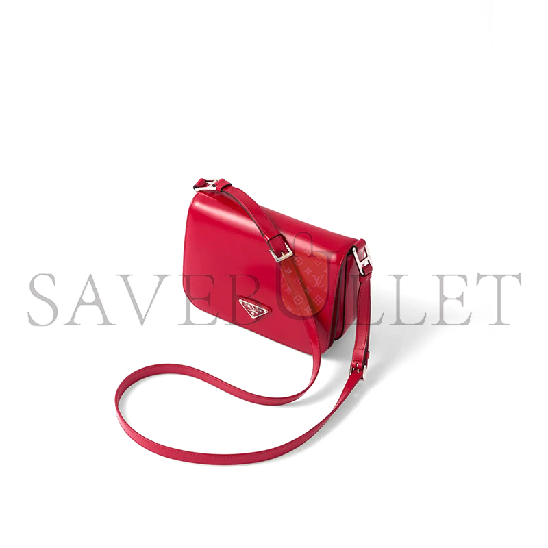 PRADA BRUSHED LEATHER SHOULDER BAG 1BD308 (21*15*6cm)